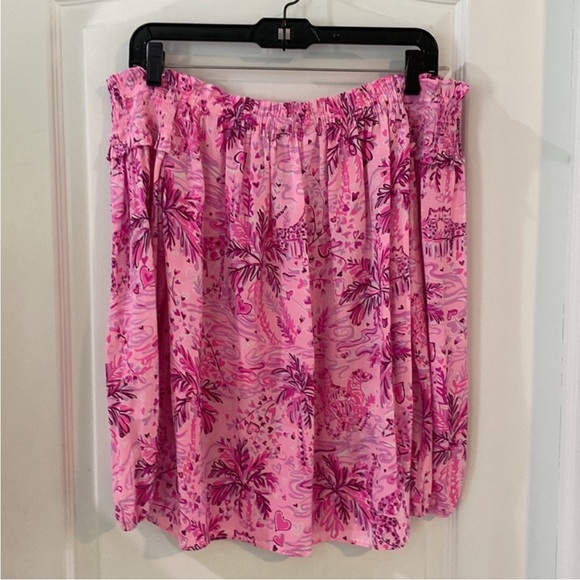 Lilly Pulitzer Pink and Purple Blanche Drop Shoulder Top Medium - Picture 2 of 10